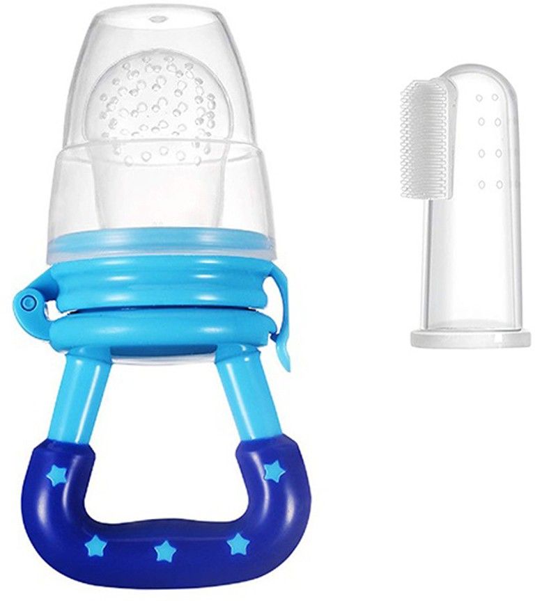 Pack Of 2 Pcs Silicone Baby Finger Brush and Fruit Feeder for babies1 Finger Brush, 1 Fruit Feeder Teether and Feeder-image-26
