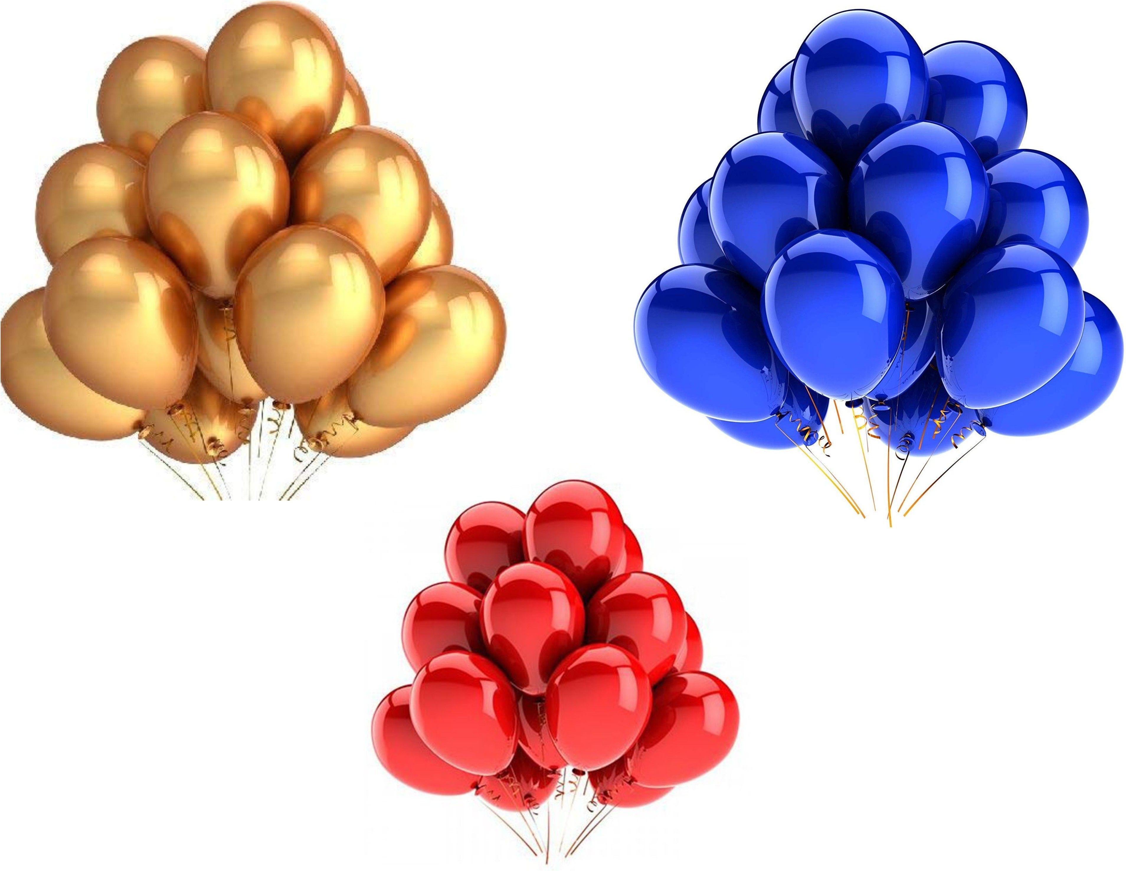 Solid Gold Red Blue Balloons Pack of 50 Balloon-image-29