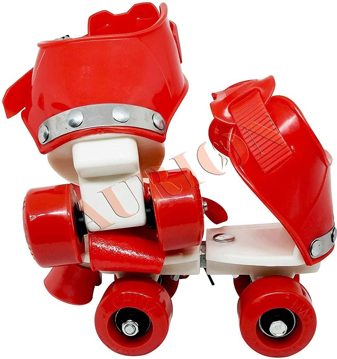 KIDS-ROLLER-SKATES(RED) Quad Roller Skates - Size 5-11 UK-image-2
