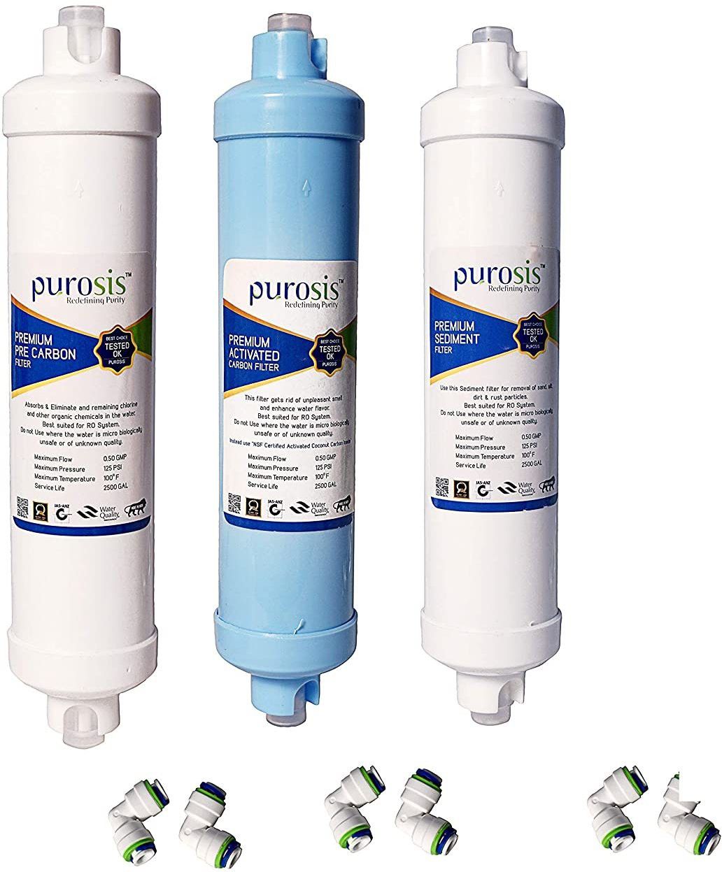 mg water solution carbon & sediment RO filter set suited for Water Filter Complete Service Kit Compatible With All Ro Purifier Solid Filter Cartridge-picture-16
