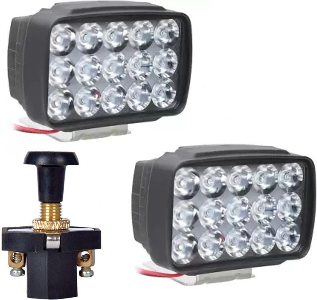 eshopglee Bike Led Fog Light 15 Led 2 Fog Lights With Push Button Combo-picture-11