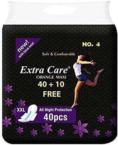 extra care Overnight Maxi Sanitary Pad 40 Pcs + 10 Pantiliners Sanitary Pad-picture-32
