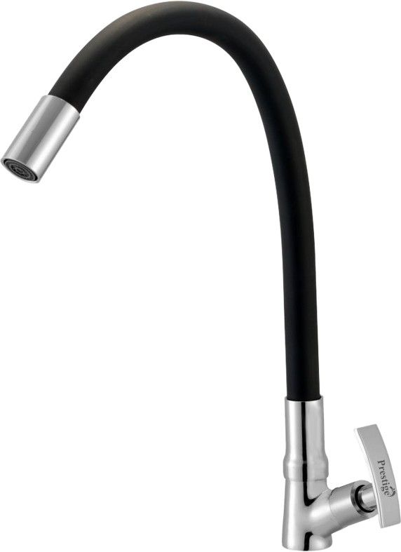 prestige Flexible Swan Neck Black Pillar Tap Faucet-picture-49