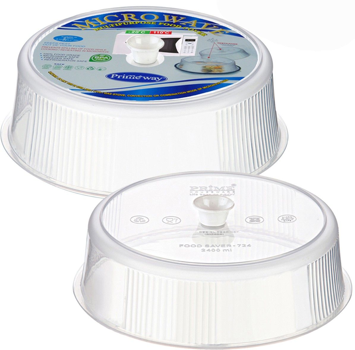 primeway Microwave Multipurpose Food Covers 10.2362 inch, 8.897638 inch Lid Set-picture-25