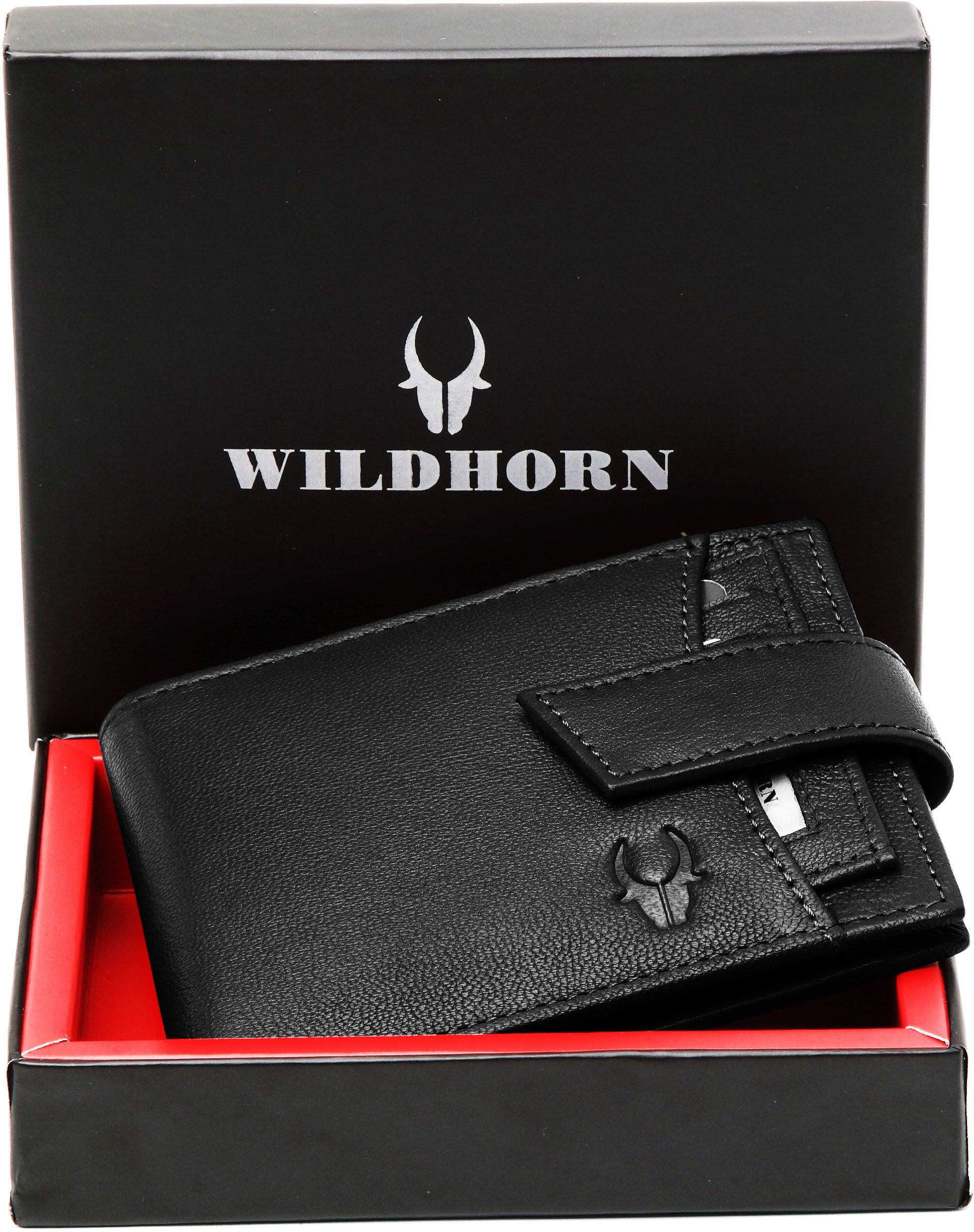 Men Casual Black Genuine Leather RFID Wallet - Mini-image-21