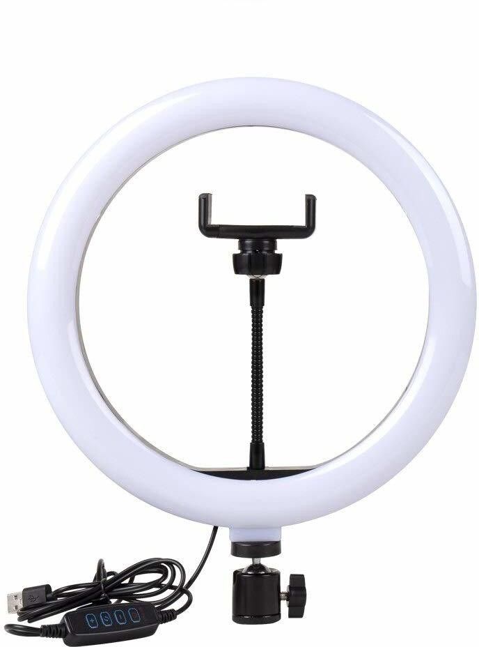 Gentle e kart ® Ring Light 10" Inches Big Led Ring Light for Photo and Video & 3 Coloring Brightness Level Compatible All Mobiles & Camera 3600 lx Camera LED Light