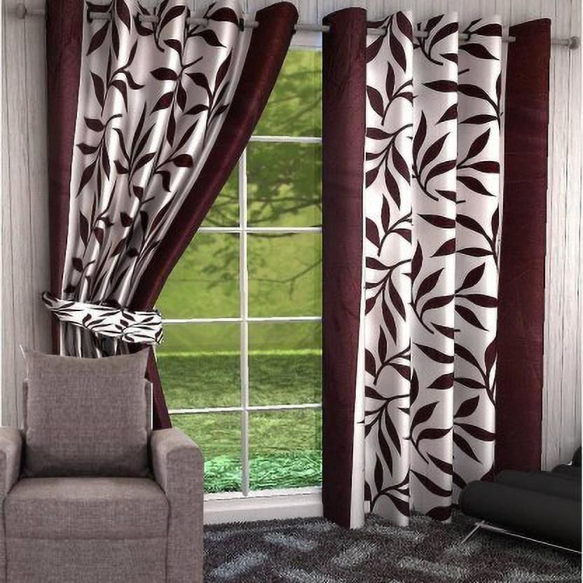 mclimb 152.1 cm (5 ft) Window Polyester Semi Transparent Curtain (Pack Of 2)-picture-4