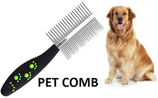 hachiko Double Sided Pet Comb Stainless Steel Pin with Paw Symbols for Removing Matted Fur, Knots & Tangles, Shedding Comb Basic Comb for Dog Basic Comb for Dog, Cat, Rabbit, Hamster-picture-25