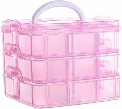 cuerarpo 18 Grid Plastic Earrings and Chains and Craft Material for Women Box Storage Jewellery Box Vanity Box-picture-14
