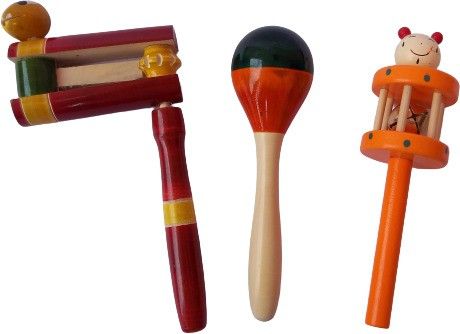 CHANNAPATNA Toys Wooden Baby Rattle Toy -Shaker Drum Baby Rattle 3 PCS Wooden rattles for Toddlers New-Born Infant Kids Natural Organic Eco-Friendly Wooden Toy for Kids Rattle-image-40