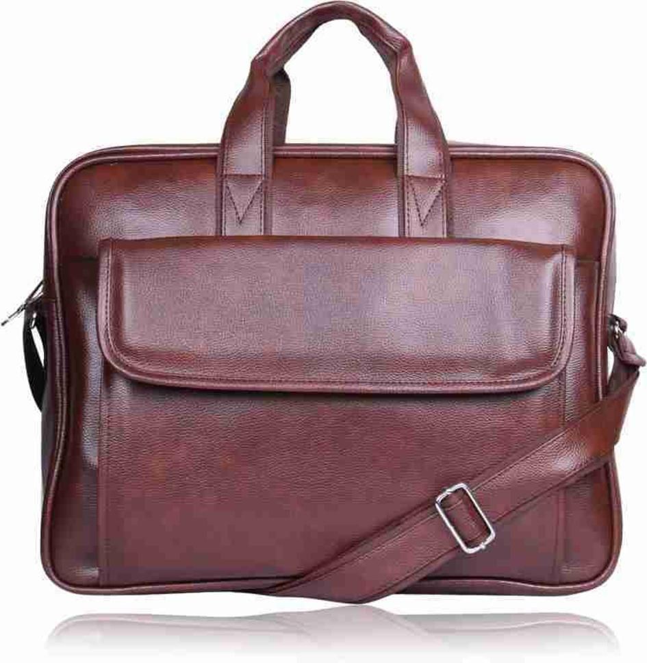 Men brown messenger bag laptop bag 15.6inch casual formol bag Waterproof Messenger Bag-image-26