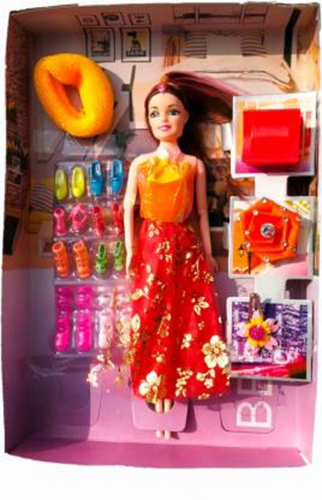 Princess Fashion Doll with long and gorgeous hairs accessories for girls (Multicolor)