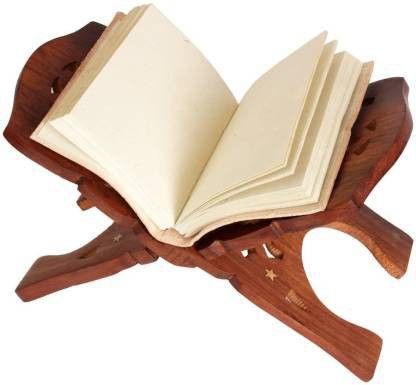 Book Reading Stand / Wooden Brown Rehal / Handcrafted Sheesham Premium Geeta Wooden Brown Rehal-image-40
