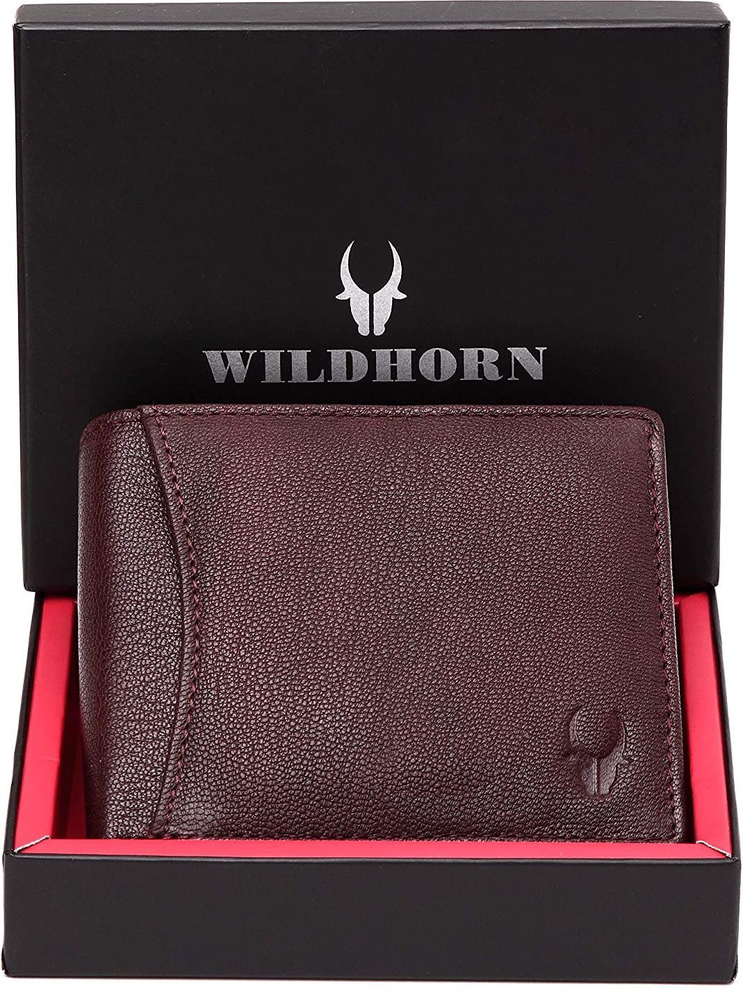 wildhorn Men Casual Maroon Genuine Leather RFID Wallet - Mini-picture-10