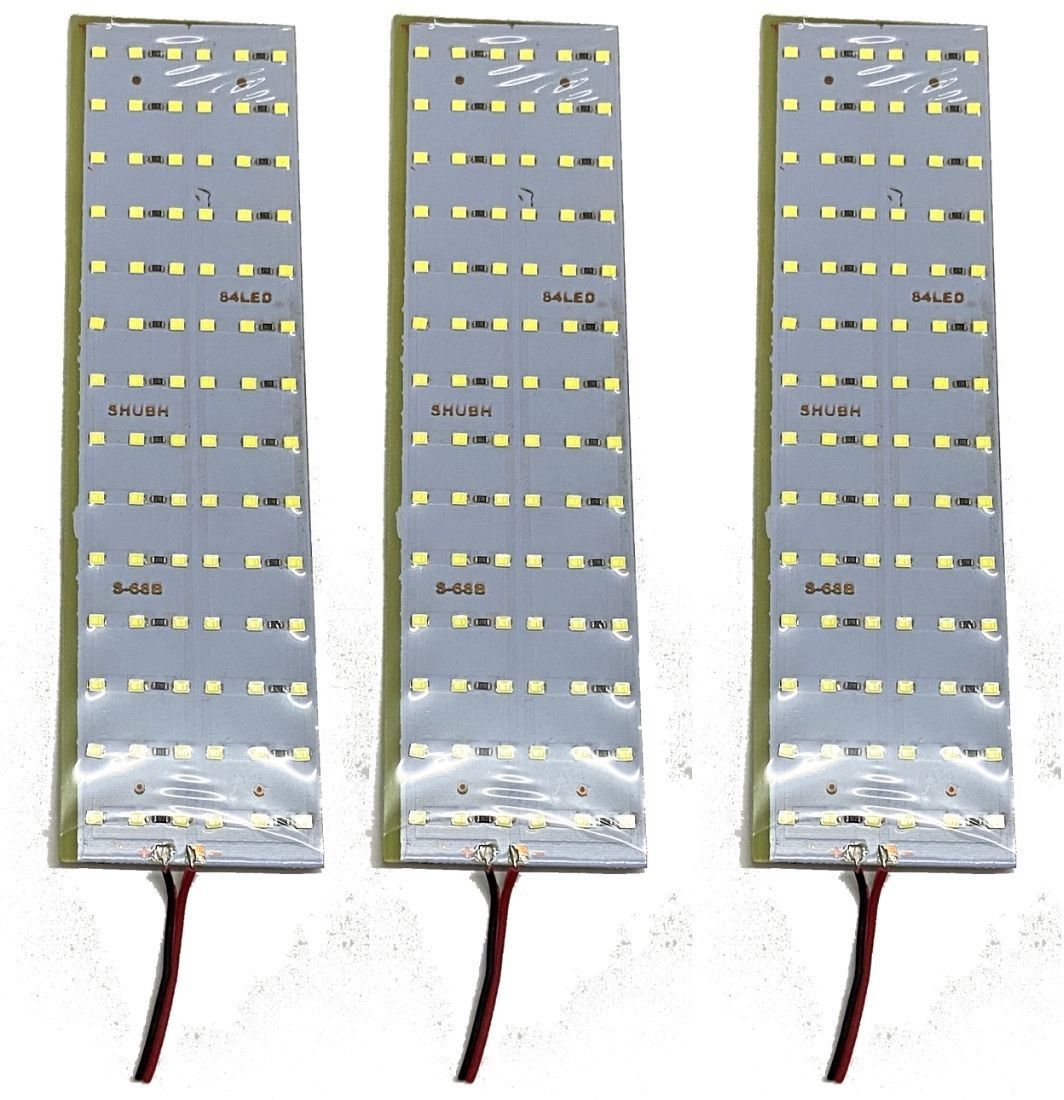 techsupreme Pack Of 3 12V High Brightness DC LED Bulb 84 SMD LED Light for Car, Home,Kitchen,e rickshaw and Light Light Electronic Hobby Kit-picture-18