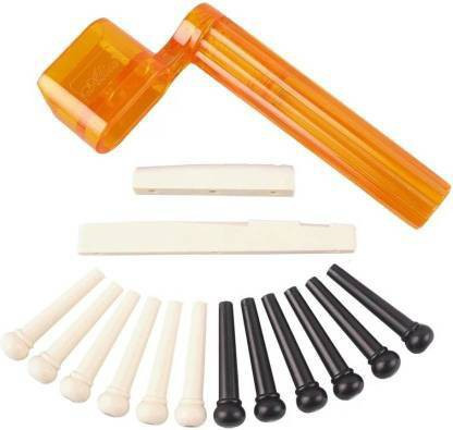 music mantra Classic String Winder + 1 Saddle,1 Nut,12 Pin Multicolor Guitar String image 1