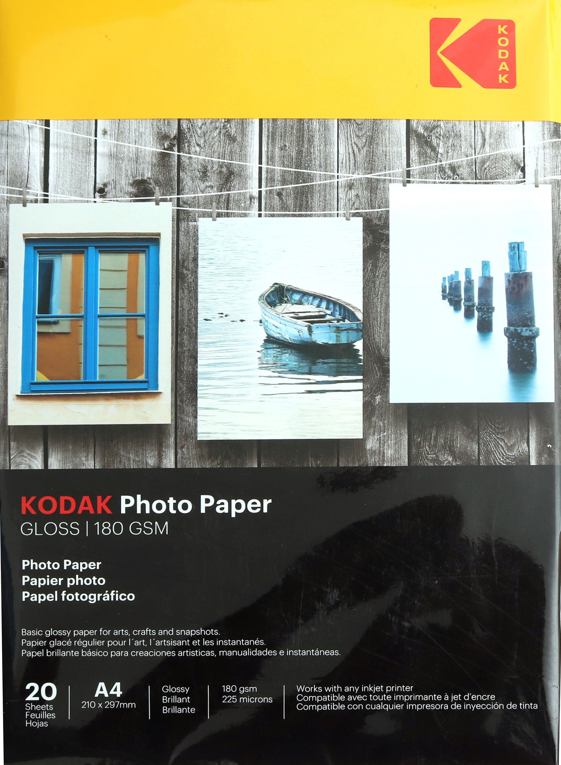 kodak A4 Photo Paper 20 Sheets 180 GSM Glossy Photo Paper Unruled A4 180 gsm Photo Paper-picture-5