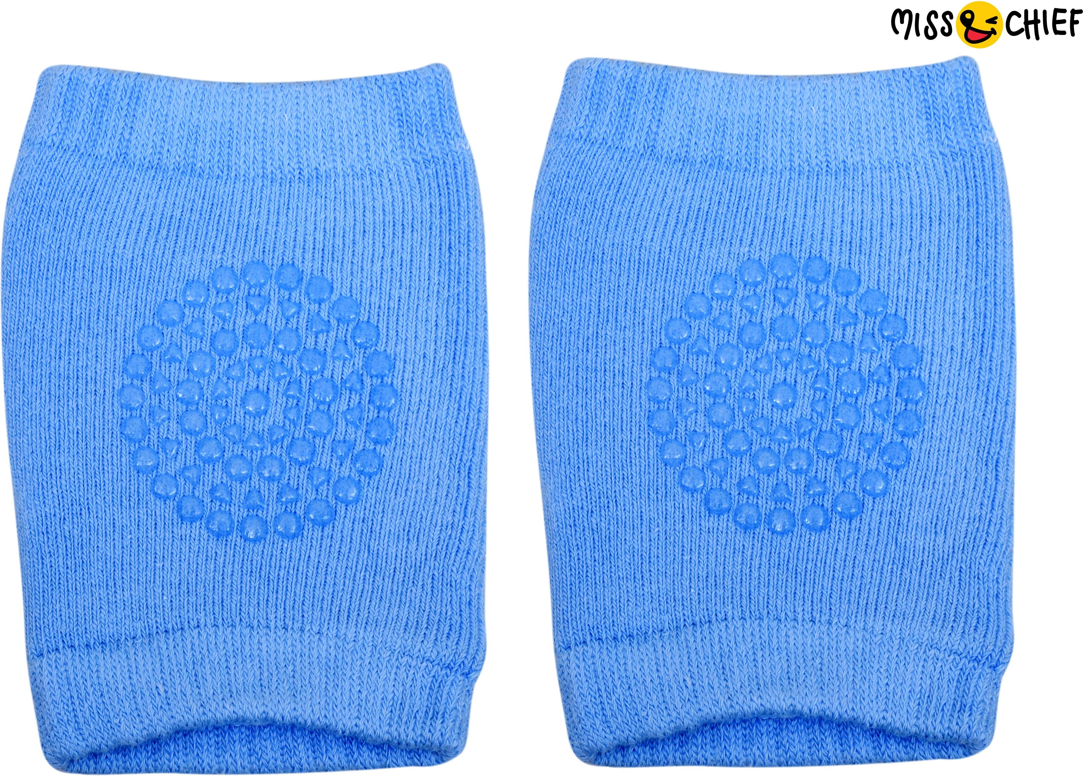 miss & chief by flipkart Baby Knee Pads for Crawling, Socks-style Anti-Slip Padded Stretchable Elastic Cotton Soft Breathable Comfortable Knee Cap/ Elbow Safety Protectorin Attractive Colors (6 months- 2 years) (Royal Blue, Pack Of 1) Royal Blue Baby Knee Pads-picture-23