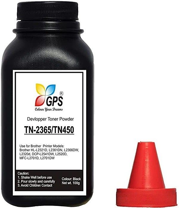 GPS Colour Your Dreams TN-2365 Toner Powder Compatible For Brother HL-L2321D, L2361DN, L2366DW, L2320d, DCP-L2541DW, L2520D, MFC-L2701D, L2701DW Pack Of 1 With Nozzle 100gm Each. ( 100 % Extra Dark Quality ) Black Ink Toner Powder-image-14