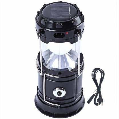 city shoppy Newest Style Solar Lamp or LED Lantern Classic flashlight Camping Solar light for home, Rechargeable LED(6+1) Shop Light Portable Torch Outdoor Lighting Black Plastic Hanging Lantern-picture-34