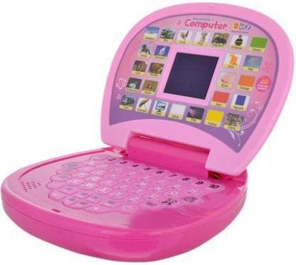 English Learner Mini Laptop for kids (Multicolor) (Pink)-image-3
