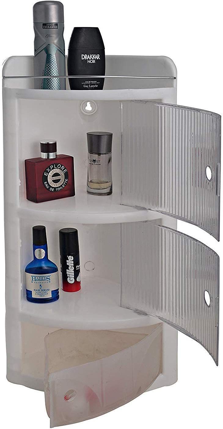 urban choice corner bathroom rack storage organizer Plastic Wall Shelf-picture-17