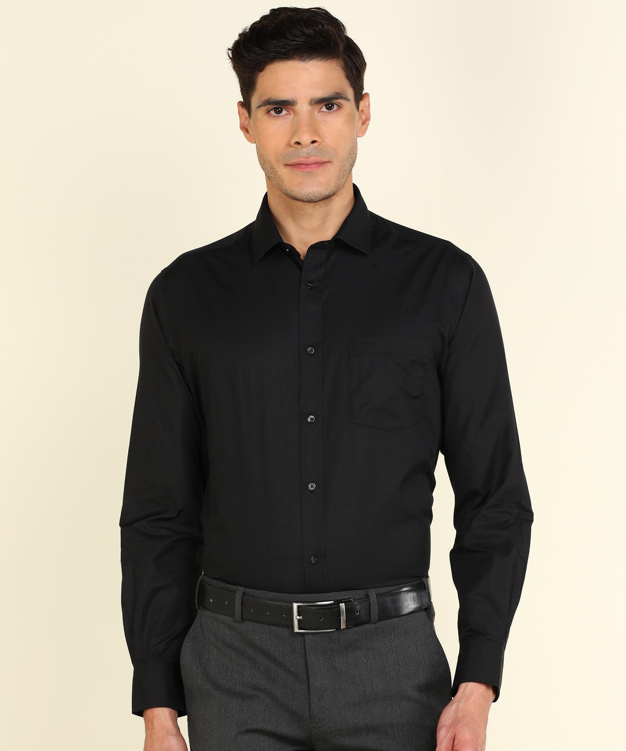 park avenue Men Regular Fit Solid Formal Shirt-picture-14