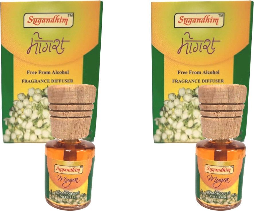 sugandhim Mogra for Living Room|Washroom|Bedroom|Office|Home Fragrances |MaintanenceFree|Long lasting fragrance|Non Toxic & Non Chemical|Easy to Use 10 ML Pack of 2 Diffuser-picture-18
