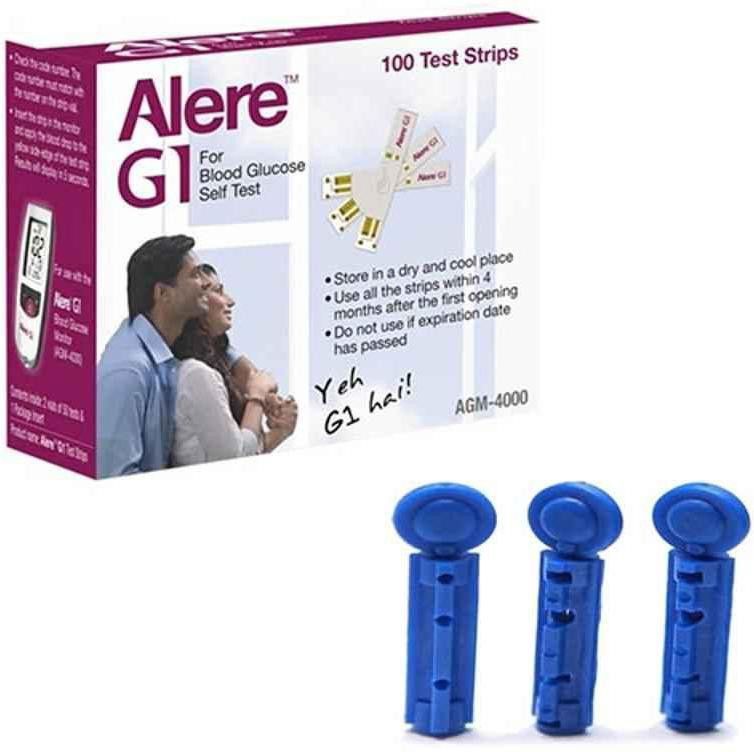 Alere G1 100 Strips with 100 Lancets Glucometer Lancets-image-26