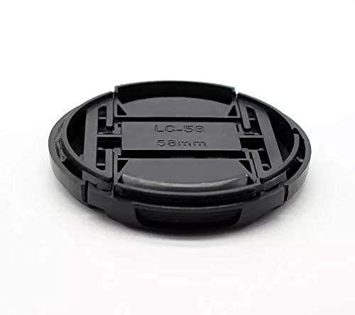 SUPERNIC 58mm Front Lens Cap with String Thread for 58 mm Lens 5d/650d/ 1100d/ 600d/700d/1200d/1300d with 18-55mm & 55-250mm Lens (Blank 58mm Lens Cap) with Microfiber ClothLens Cap-image-43