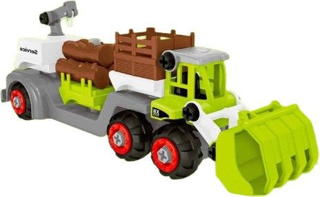 DIY 3-in-1 Disassembling Farm Truck with Safe Screw Driver for Kids (Green)-image-10