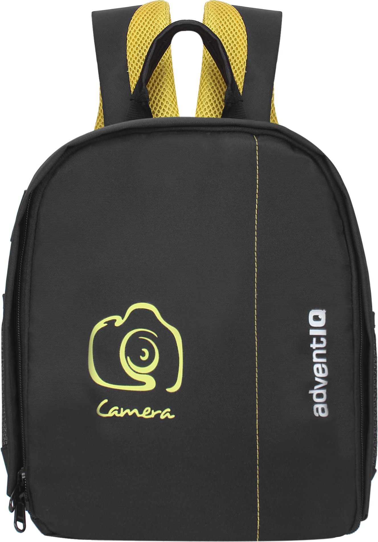 AdventIQ DSLR/SLR Camera Lens Shoulder Printed Backpack-(BNP 0197P-Camera 1)-Yellow ClrCamera Bag