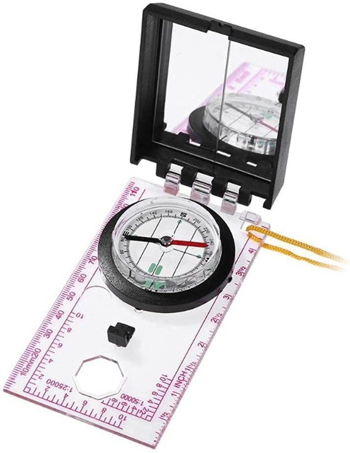 Liquid Filled Magnetic Compass map Reader with Ruler for Outdoor and surveys Compass-image-19