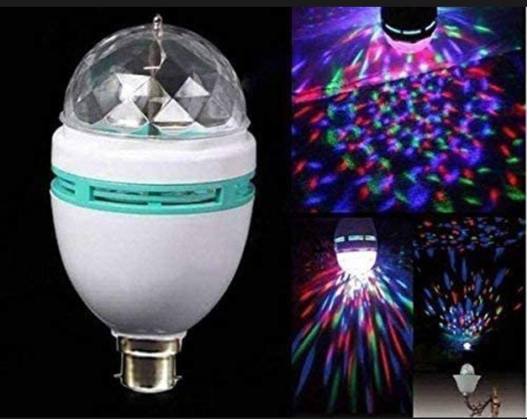 3w Rotating Bulb Magic Disco LED Light for Party Single Disco Ball (Ball Diameter: 12 cm) Dual Disco Ball-image-38