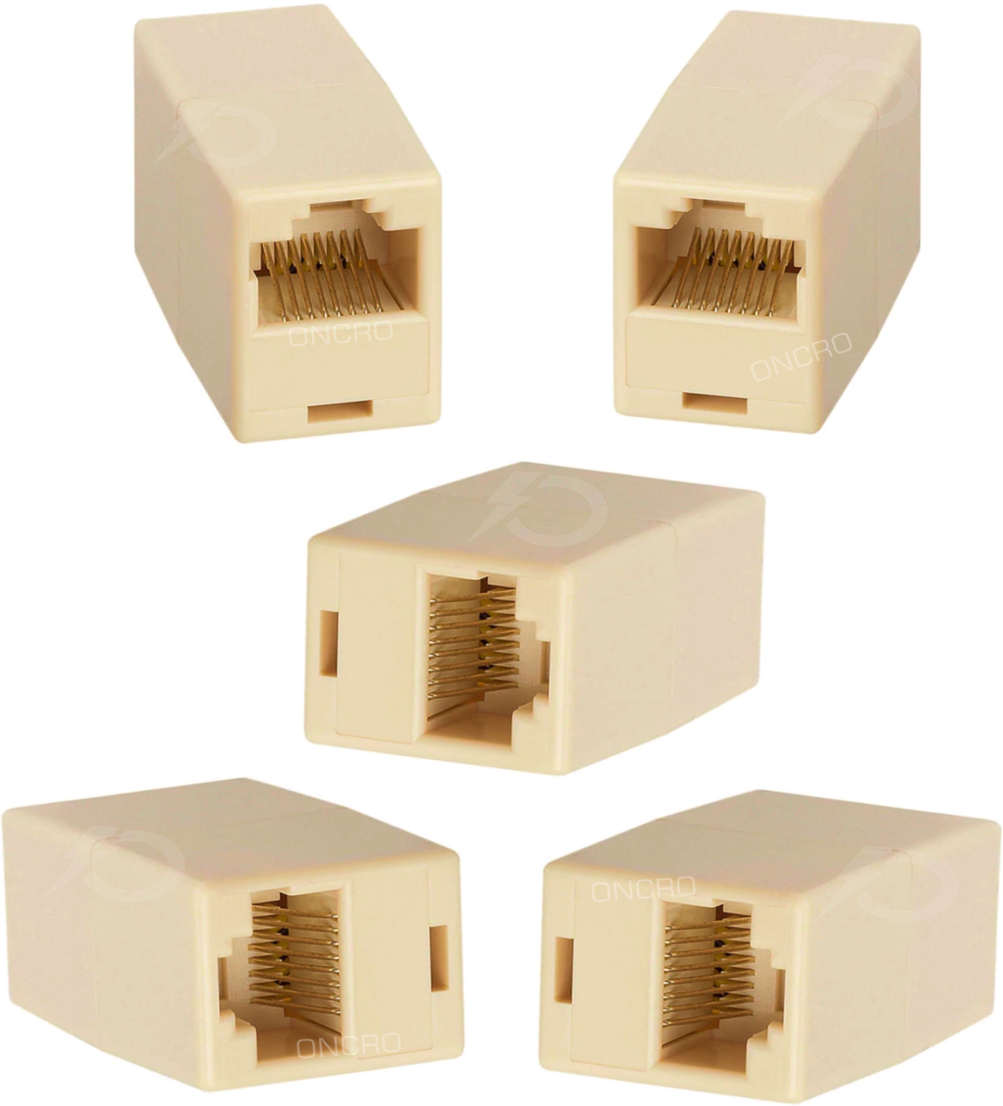ONCRO Pack of 5 ethernet connectors, rj 45 jointer, rj45 connector female to female, rj45 adapter, lan cable jointer, RJ45 Coupler Plug Network Ethernet LAN 8p8c Cat7 Cat6 Cat5e Cable Joiner Lan Adapter-image-18