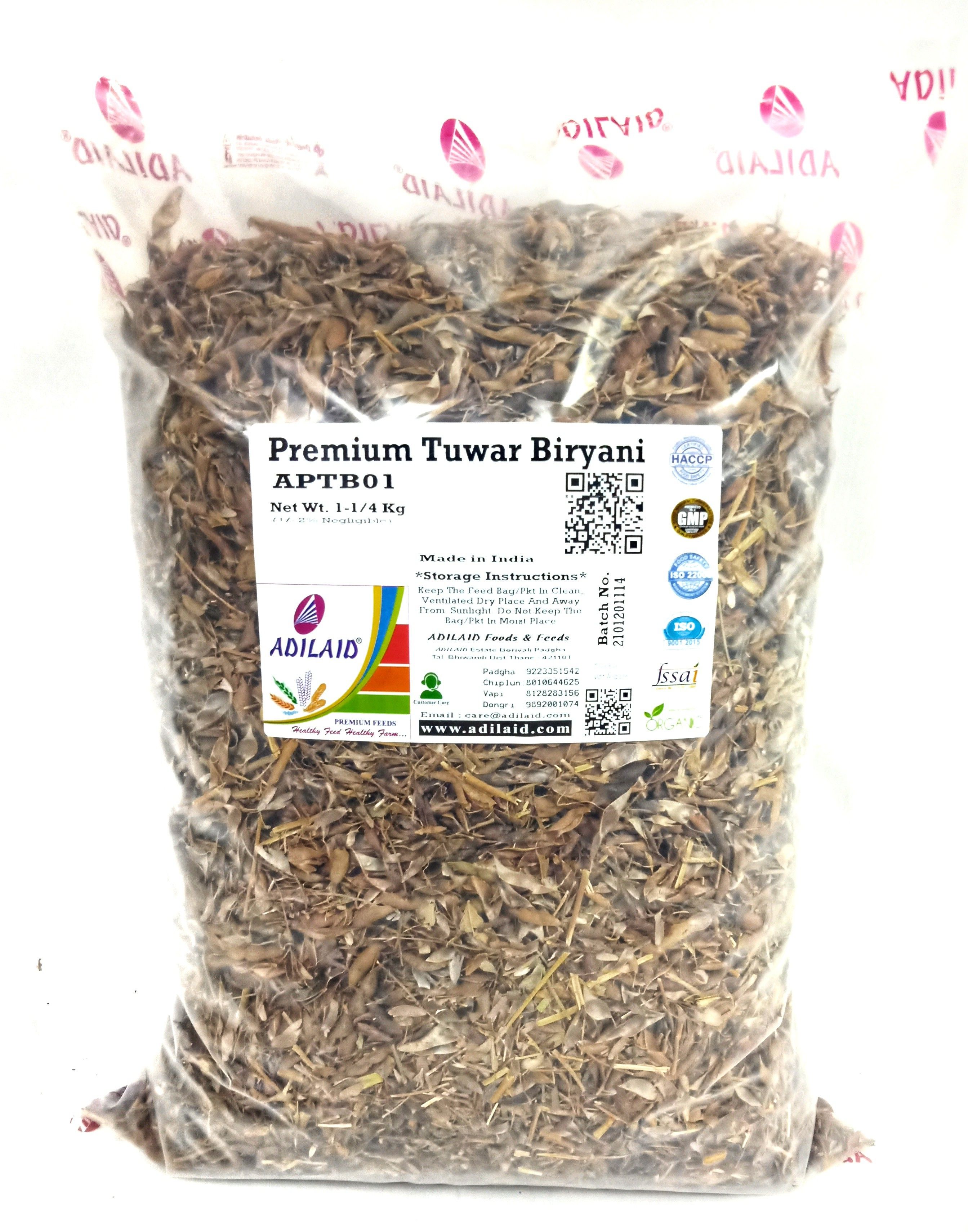adilaid Premium Tuwar Biryani 1.25 kg Dry Young, Adult, Senior Goat Food-picture-42