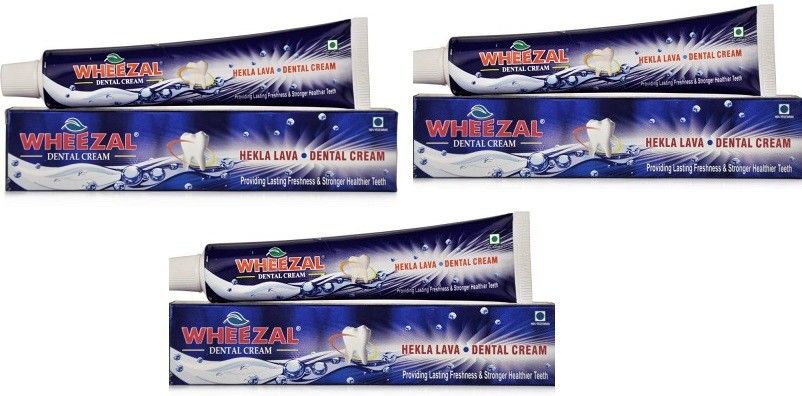 wheezal HEKLA LAVA DENTAL CREAM [Pack of 3][100 gms x 3,300 g] Toothpaste-picture-12