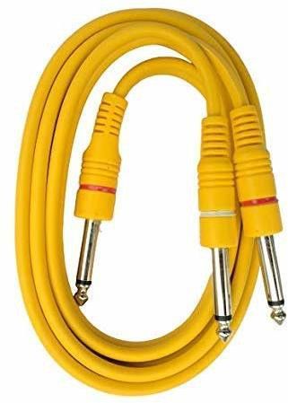 Dual Mono 6.35 mm P38 Male to 1 Mono 6.35 mm P38 Male Audio Cable Y-Splitter Stereo Dual TRS Mono Breakout Cable Patch Cord – (1.8 meters) Double Angled TRS Patch Cable-image-18