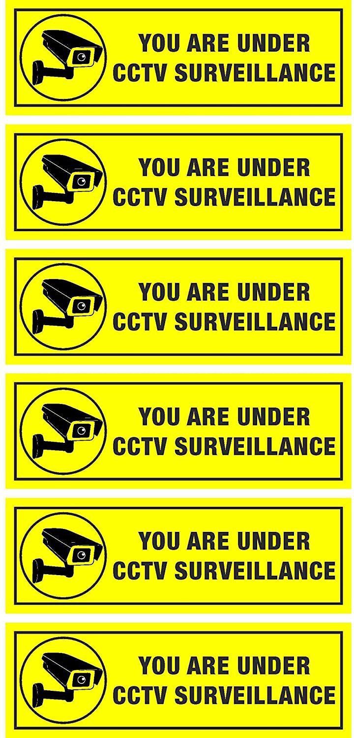 You are under CCTV Surveillance Pack of 6 Emergency Sign