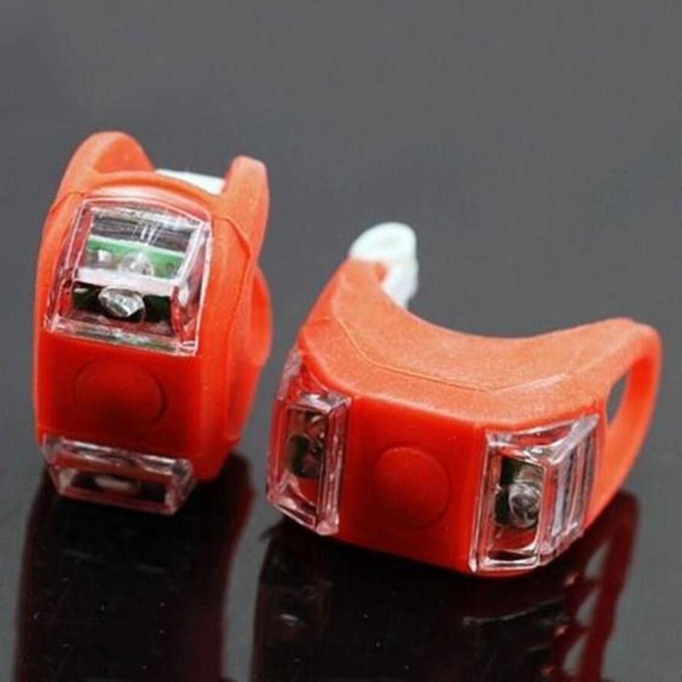 Bicycle 2 Silicon Red Super Bright Blinker Safety Light with 3 LED Lighting Modes LED Rear Break Light-image-23
