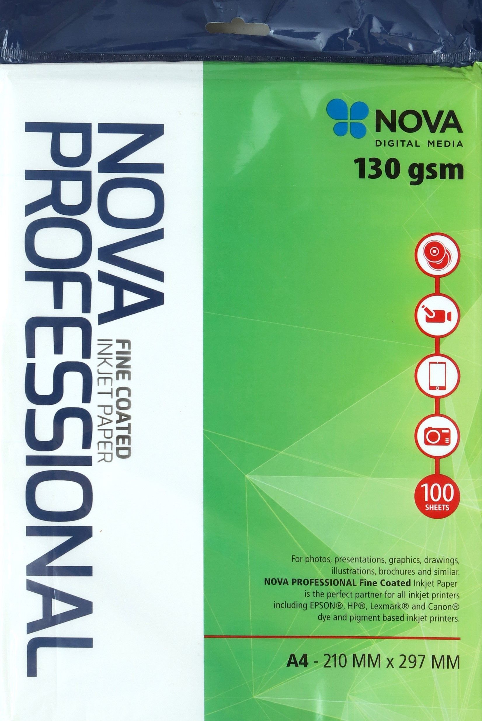 nova A4 Professional Fine Coated 130GSM 100 Sheet Unruled A4 ( 210MM X 297 MM ) 130 gsm Photo Paper-picture-35