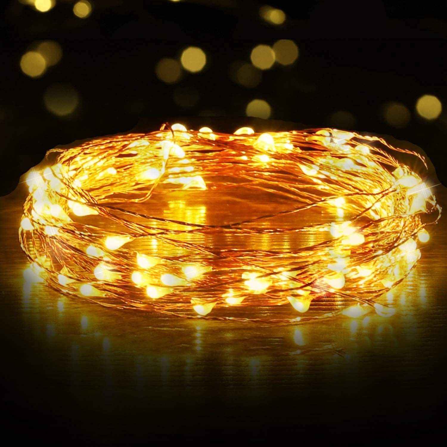 flipkart smartbuy 100 LEDs 393 inch Yellow Steady String Rice Lights-picture-21