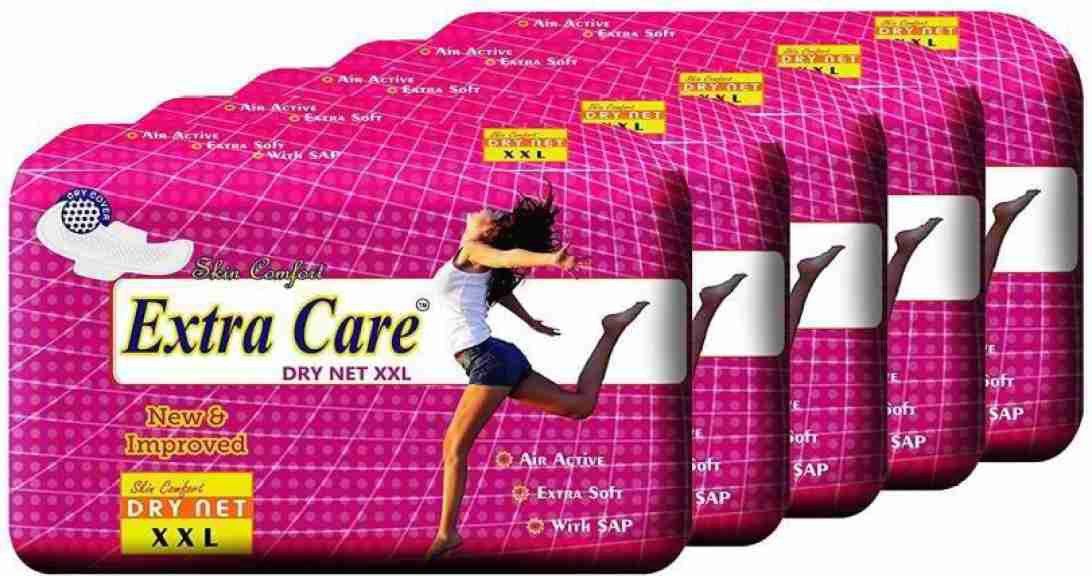extra care Soft comfort DRY NET XXL sanitary pads 7 Pads ( Pack of 5) Sanitary Pad-picture-35