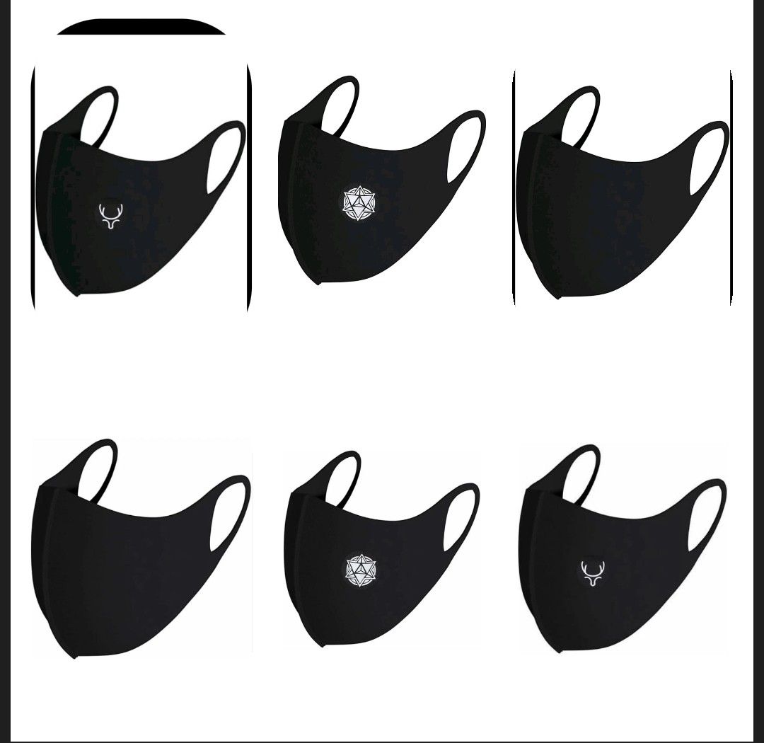 jigyaasaa SCUBA MASK BLACK 003,005,007. Reusable, Washable Cloth Mask-picture-25
