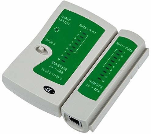 TERABYTE RJ45 and RJ11 LAN Ethernet Network Cable Tester RJ 45 Cat5 RJ 11/12 Internet Network Cable Tester for RJ45 RJ11 RJ12 CAT5 CAT 6 LAN Adapter Tester without Battery Lan Adapter