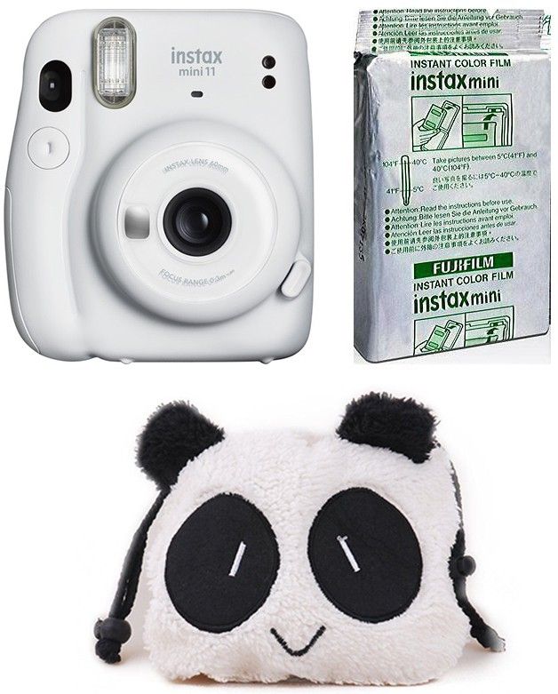 FUJIFILM Instax Mini 11 Instax mini 11 Ice White with Panda Pouch and 10 Shot film Instant Camera-picture-17
