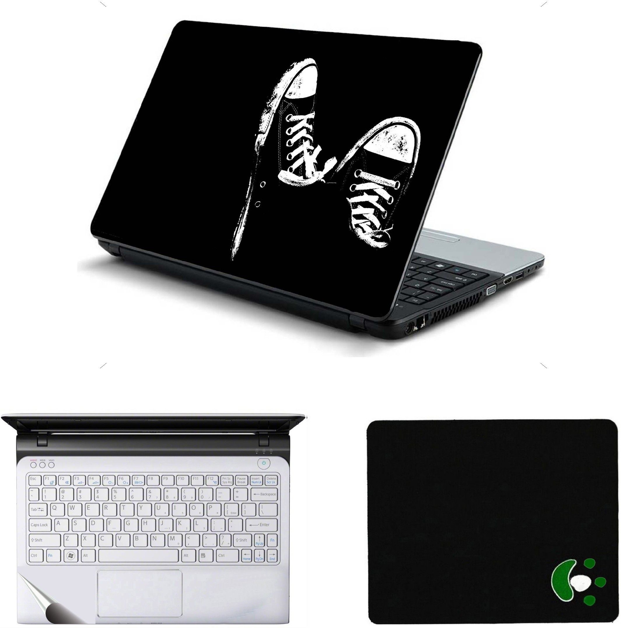 Mitram 3in1 Laptop Accessories Combo 15.6 Inch Shoes laptop Skins Stickers, Mouse Pad and Palmrest Skin Combo Set-picture-20