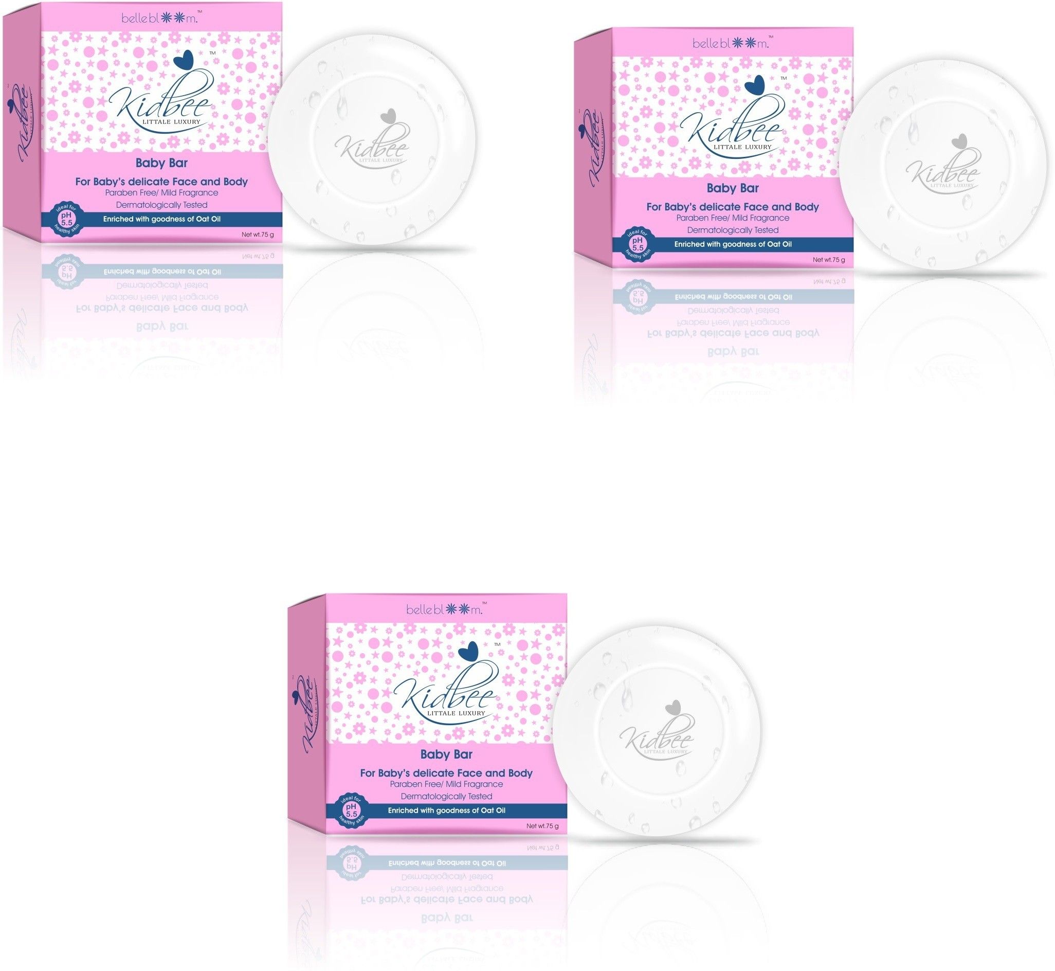 kidbee Baby Soap with Goodness of Oat Oil (225gm)-picture-31