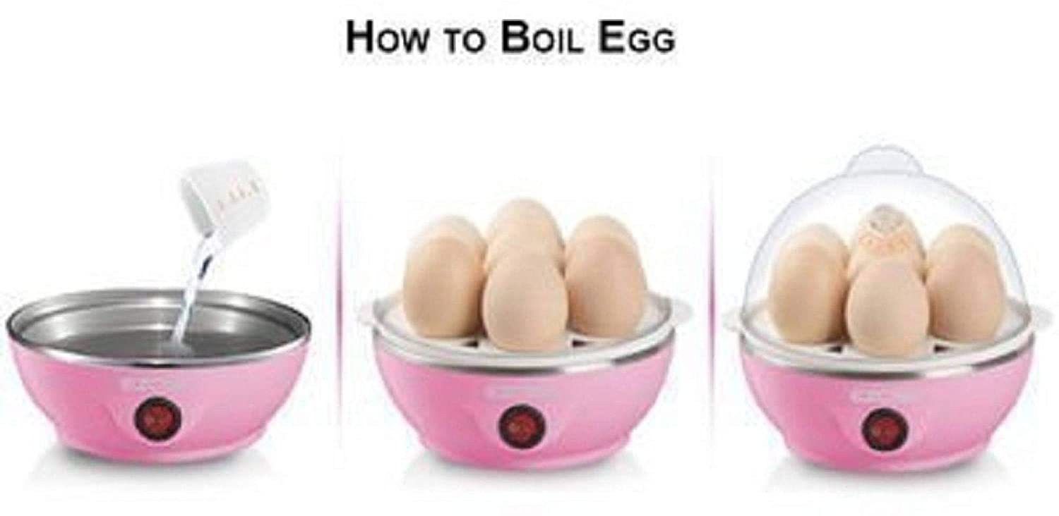 Electric 7 Egg Boiler Cooker Electric 7 Egg Boiler Cooker Egg Cooker (Multicolor, 7 Eggs) Solid Soft Egg Cooker-image-25