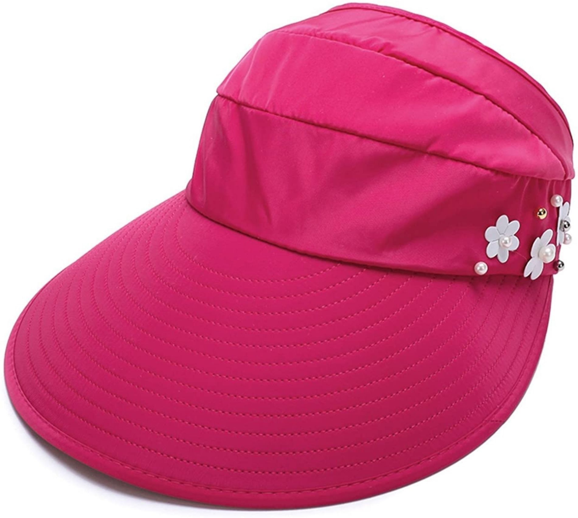 FabSeasons Sun Visor Hats Women Large Brim Summer UV Protection Beach Cap-picture-20